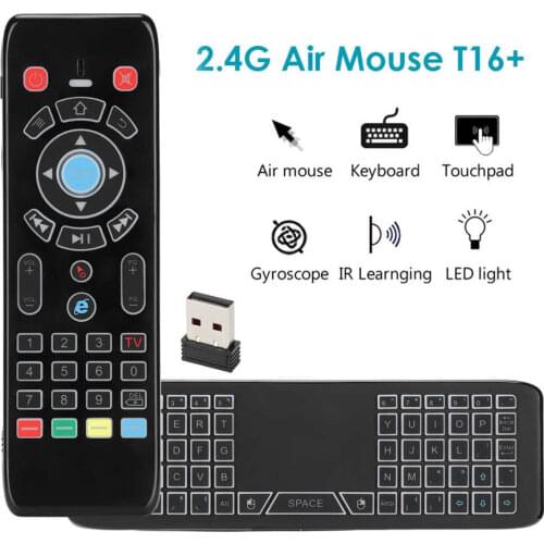 Wireless keyboard keyboard cover T16 Wireless Remote Control with Touchpad Function Luminous Air Mouse Remote for TV Mini
