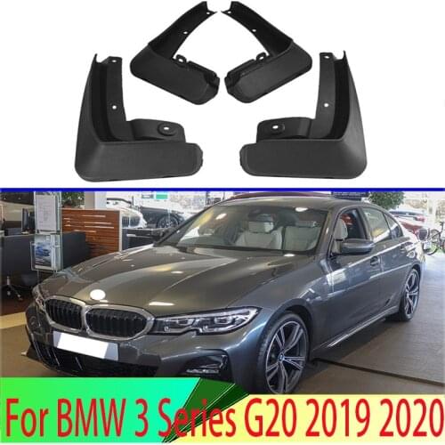 For BMW 3 Series G20 2019 2020 Mud Flaps Splash Guards Fender Mudguard Kit Mud Flap Splash Guards Mudguard Car styling 4PCS