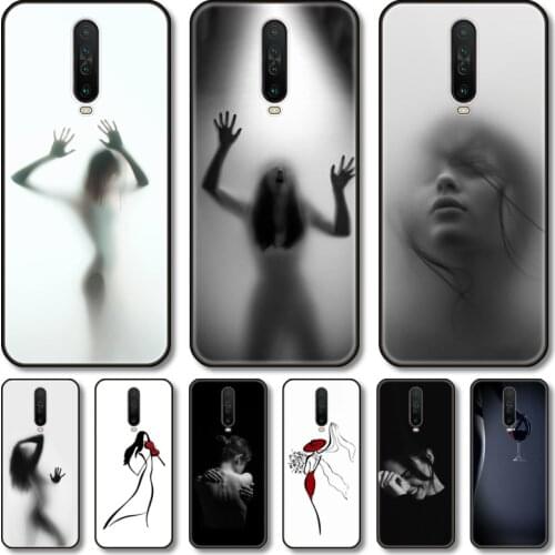 Hazy sexy women Phone Case For Redmi Note 10 9 9A K40 8 7 A S C T GO PRO 5G Black Cover TPU