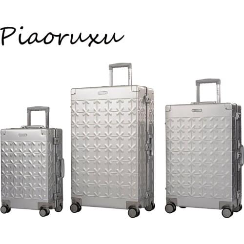 100% aluminium-magnesium alloy suitcase TAS LOCK 100% spinner business trolley luggage bag on wheel