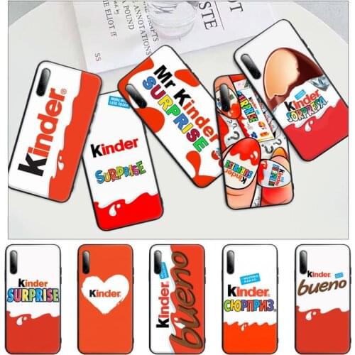 Trolly Egg KINDER JOY Surprise Black Silicone Cell Phone Cover For Xiaomi Mi 6 A2 8 10 Lite 9 Se 9t Pro A1 Note 10 Lite Case