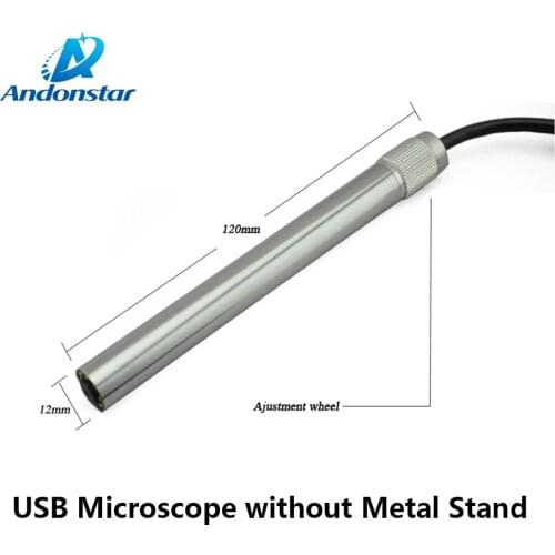 Andonstar USB 2MP Digital Microscope 12MM Diameter Endoscope Video Camera 8 LED Magnifier