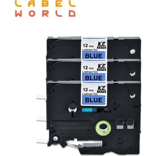 Label World TZe-531 label tape Black on blue label ribbon Compatible for brother P-TOUCH label printer 12mm tze 531 ribbon