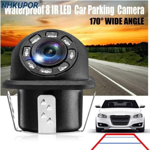 Punch HD Reversing Camera with 8 Lights HD Infrared Night Vision Waterproof Small Straw Hat Back Up Parkingrear Camera