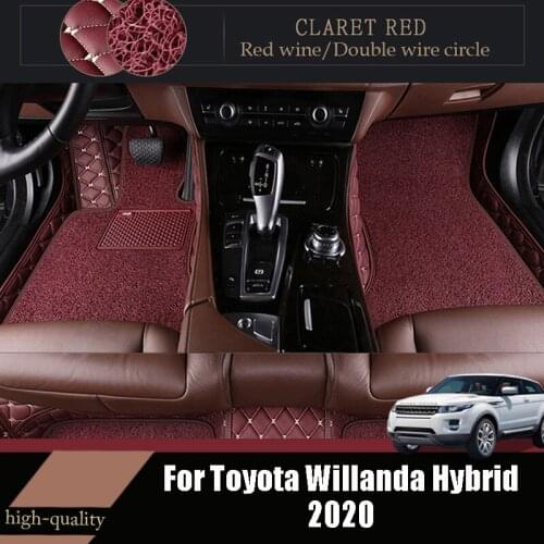 Carpets Car Floor Mats For Toyota Willanda Hybrid 2020 Auto Interior Accessories Double Layer Wire Loop Custom Protector Covers