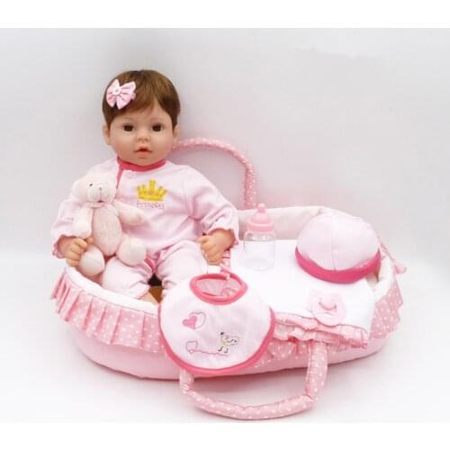 Renew 40cm Cheap Bebe Reborn Silicone Vinyl Realistic Reborn Doll Handmade Baby Doll Children Bonecas Bjd Blanket Doll clothes