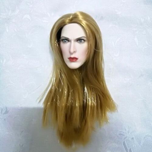 1:6 Scale Female girl woman head sculpt Brown Hair Biohazard Alice Blond Female Head Sculpt for PH Jiaodoll Action Figure