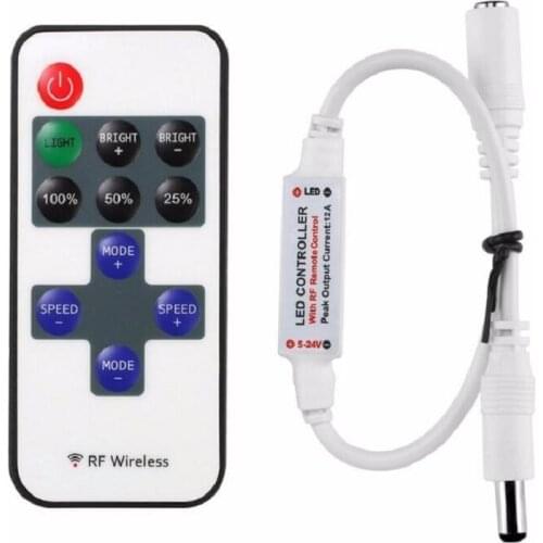 Mini RF Wireless Led Remote Controller Led Dimmer Controller For Single Color Light Strip SMD5050/3528/5730/5630/3014