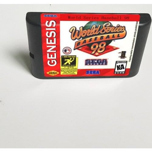 World Series Baseball 98 - 16 Bit MD Game Card for Sega Megadrive Genesis Video Game Console Cartridge