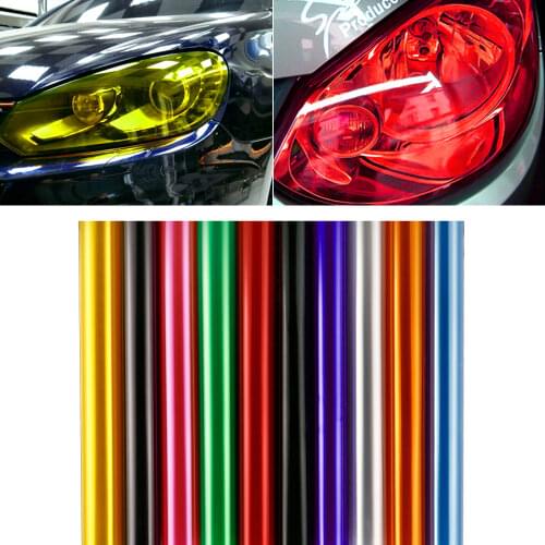 Car shape modification headlight taillight fog light color film sticker for Toyota FJ Cruiser RAV4 CROWN REIZ PRIUS COROLLA