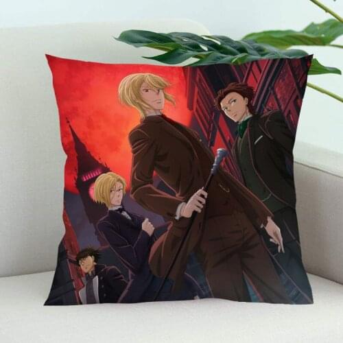 MORIARTY THE PATRIOT Pillow Cover Bedroom Home Office Decorative Lee Ji Eun Pillowcase Square Zipper Pillow Cases Satin Soft