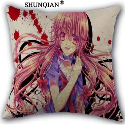 Custom Yuno Gasai Pillowcase Custom cotton pillowcases decorative beauty Home Furnishing customized pillow