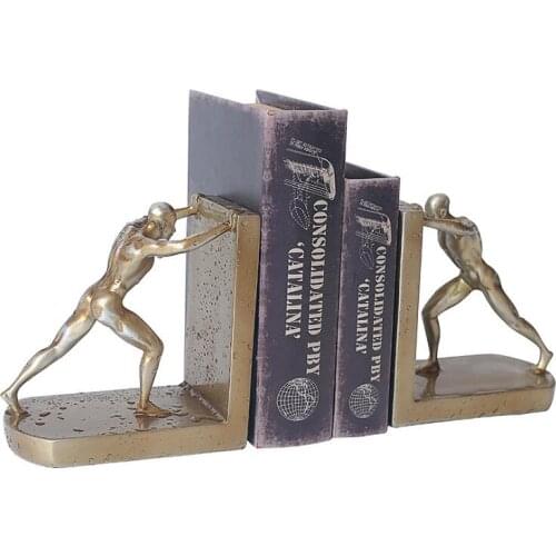 Nordic Study Room Bookshelf Living Room Wine Cabinet Decoration Book Stand Ornaments Sports Bookend Resin Figure Statue 05550