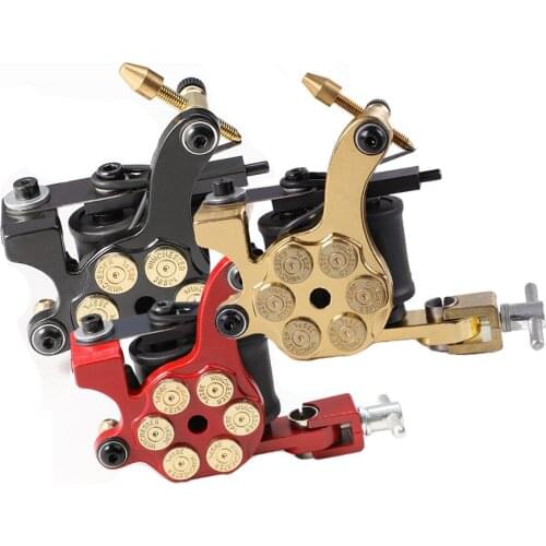 New Design Coil Iron Tattoo Machine 10 Wrap Coils Liner Shader Tattoo Guns For Tattoo Grip Tattoo Supplies
