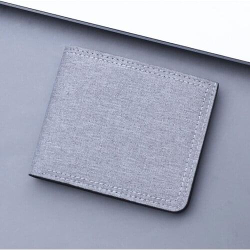 New Men Wallets Canvas Small Money Purses 2 Fold New Design Dollar Price Man Thin Card Holder Cash Coin Bag Zipper Wallet