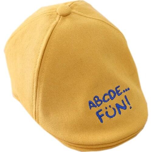 Toddler Baby Boys Girls Alphabet Printed Newsboy Flat Cap Ivy Beret Hat Children Fall Winter Hats Headwer