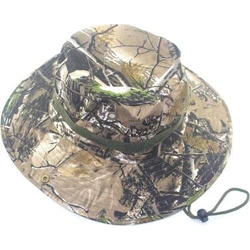 New Unisex Men And Women Outdoor Jungle Bucket Hat Outdoor Fishing Hunting Wide Cap Sun Protection Caps