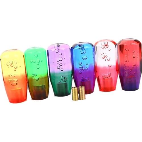 10cm Car Manual Shift Knob Gear Shifter Head Shift Knob Stick Crystal Transparent Bubble Colorful Throw Gear Shifter