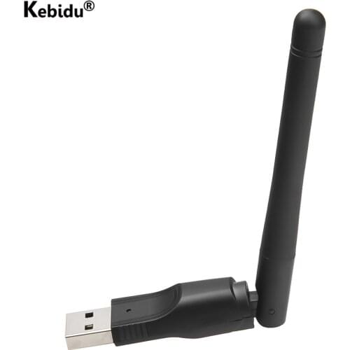 Kebidu Mini Network Card USB WiFi Wireless LAN Adapter for Digital Satellite Receiver With MT7601 Chip Antenna For Computer