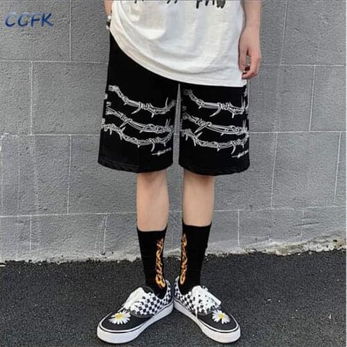 ALT Harajuku Shorts Iron Chain Pattern Jogger Shorts Women Men Summer Hip Hop Skateboard Shorts Egirl Teens Clothes Indie