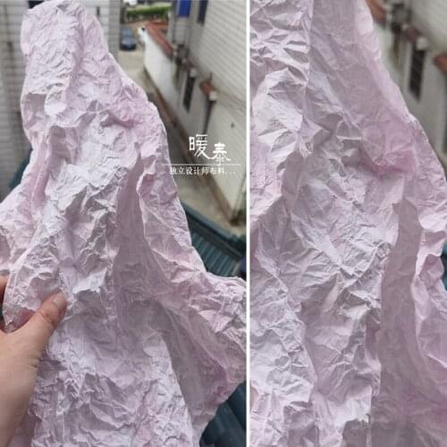 Paper Sence Fabric Light Pink Pleats DIY Photo Props Decor Modeling Design Graduation Project Art Clothes Designer Fabric