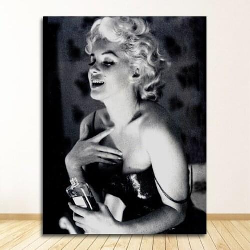 Vintage Movie Black White Figure Marilyn Monroe Posters and Prints Wall Art Pictures for Living Room Canvas Painting Home Decor
