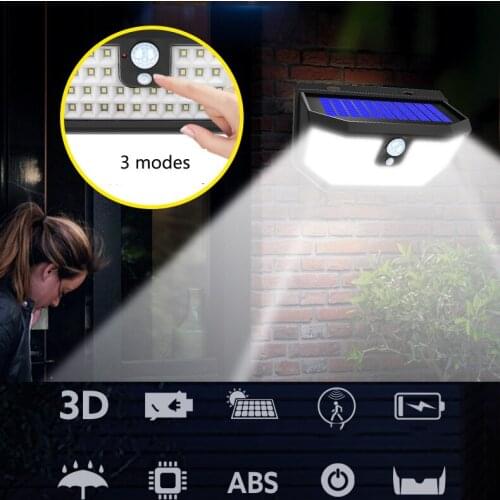 Waterproof Solar Light 48 LED Outdoor Solar Lamp PIR Motion Sensor Wall Lights Solar Powered Sunlight Door Garage Garden Decor