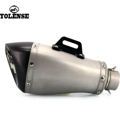 For YAMAHA YZF R1 R3 R6 R25 R125 XJ6 XJR1300 T-MAX 530 500 Inlet 51MM Motorcycle Modified Carbon Fiber Exhaust Muffler Pipe
