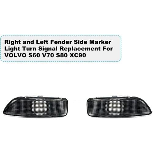 Right and Left Fender Side Marker Light Turn Signal Replacement For VOLVO S60 V70 S80 XC90 Car Light Replacement