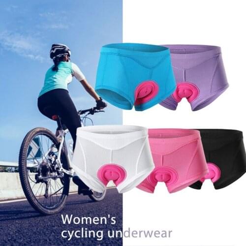 Women Cycling Underwear Thickened Sponge Cushion Bicycle Panties Women Shorts Breathable Quick Dry Wicking Cycling Shorts