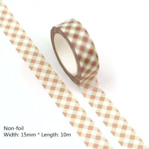 10PCS/lot 15MM*10M Pink Grid Lattice Decorative Washi Tape Scrapbooking Masking Tape School Office Supply stationery washi tape