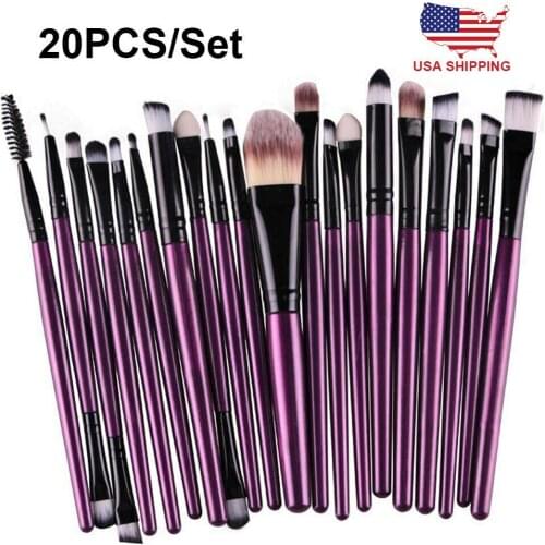 20Pcs Makeup Brushes Tool Set Cosmetic Powder Eye Shadow Foundation Blush Blending Beauty Make Up Brush Maquiagem