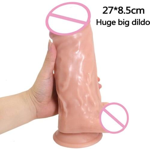 27*8.5cm Super Thick Huge Dildo Suction Cup Realistic Fake Penis Erotic Adult Big Dick Large Dildos Sex Toys For Women