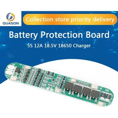 5S 12A 18.5V Li-ion Lithium Battery 18650 Charger PCB BMS Cell Protection Board