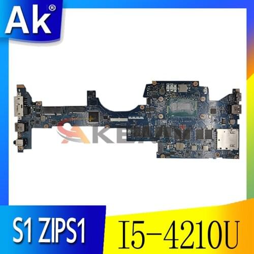 Akemy FRU 00HT169 laptop motherboard for Lenovo Thinkpad S1 ZIPS1 LA-A341P SR1EF I5-4210U 8GB Mainboard works