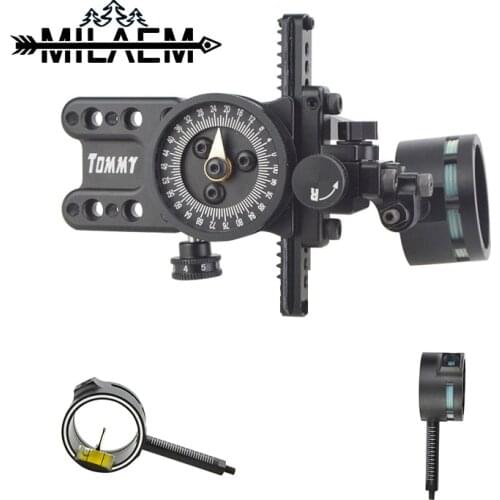 Archery Compound Bow Sight Aluminum One Pin 0.019 Right Hand Bow Sight Scope Compound Bow Outdoor Shooting Hunting Accessories