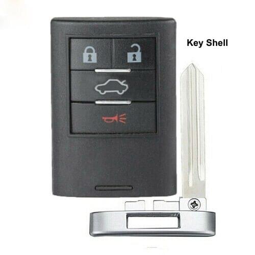 KEYECU Remote Car Key Shell Case Fob for Cadillac CTS DTS STS 2008-2011 M3N5WY7777A