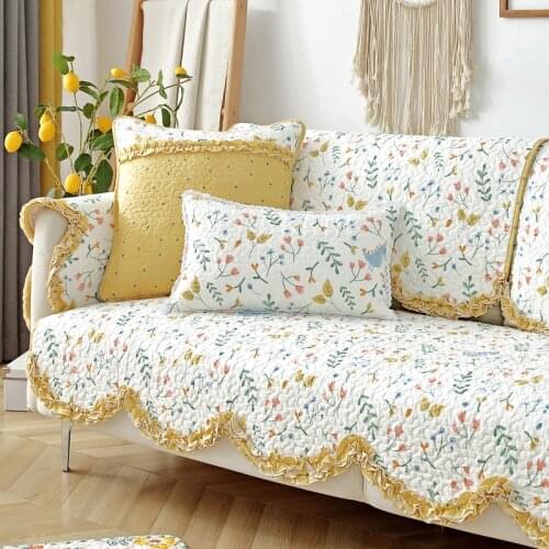 Sofa Protector Cover for Living Room floral printed Sofa Cushion Mat Couch Covers Thicken Plush Chair Sofa Towel Home Decor