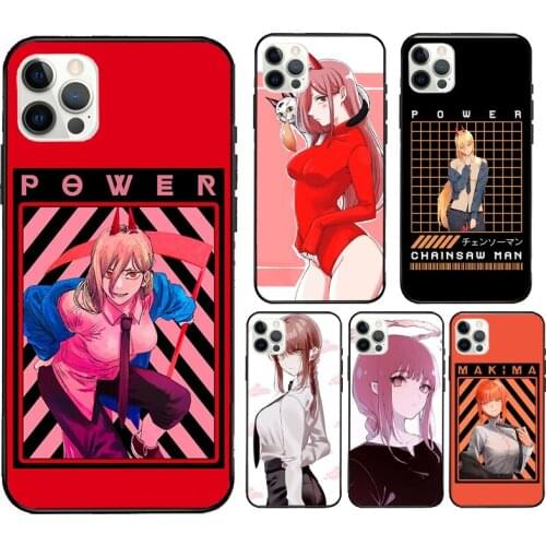 Makima Chainsaw Man Anime Case For iPhone 12 mini 11 Pro Max X XR XS MAX SE 2020 5S 6S 7 8 Plus Back Cover Shell