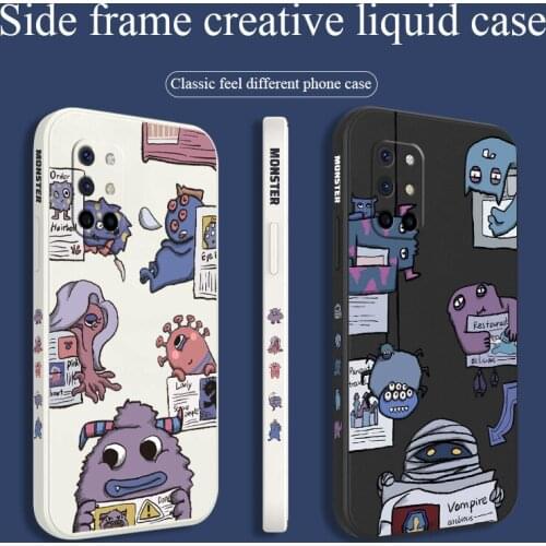 Spider Little Monster Phone Case For Oneplus 8t 9 9pro 9r Liquid Silicone Cover