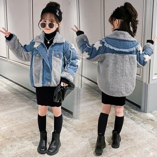 Girls Babys Kids Coat Jacket Outwear 2021 Lapel Winter Autumn Thicken Warm Overcoat Top Outdoor Sport Birthday Childrens Cloth