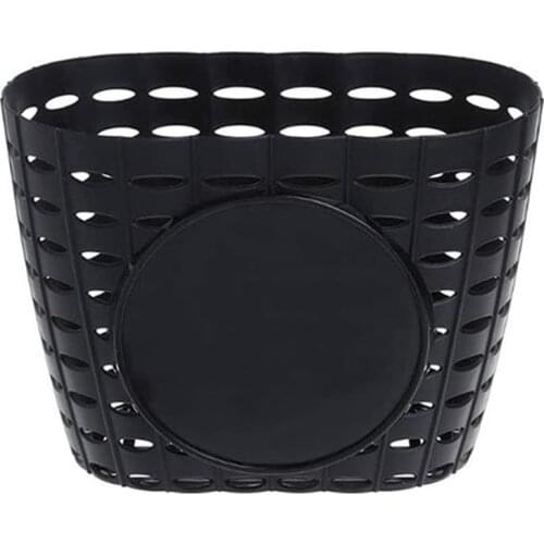 Kids Bicycle Basket, Children Plastic Front Handlebar Bike Basket for Storage, Black