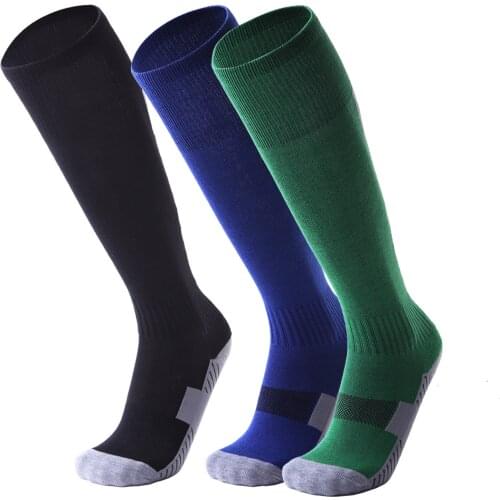 Football Socks Sport Fitness Futebol Soccer Anti Slip Socks 12 Color Men Anti-Bacteria Dry Fit Knee High Running Trekking Hiking