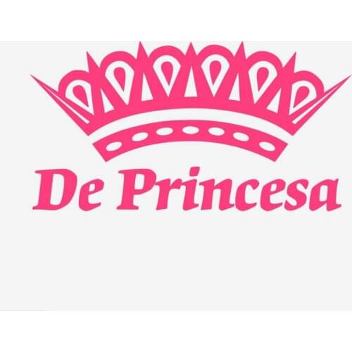 Spanish Version De Princesa Princess Crown Wall Sticker Small Computer Stickers Car Style Decals Window Decor Home Decoration