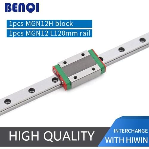Linear guide 1pcs MGN12H block + 1pc rail MGN12 length 120mm