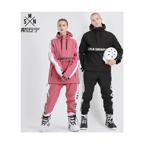 SMN Brand Men Ski Suit Adult Snowboard Jacket Pant Women Skiing Clothing Trouser Windproof Waterproof Outdoor Sport Wear Suit