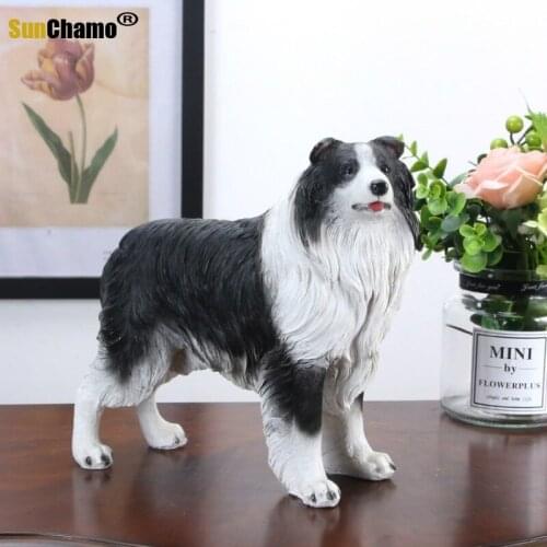 Cute Simulation Animal Resin Dog Decoration Living Room Decoration Craft Creative Home Idyllic Furnishings Murals Gift Sculpture