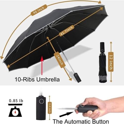 MLGB Windproo Umbrella Compact Upside Down Nverted Folding Umbrellas for Rain Car Travel Umbrella Automatic Open and Close