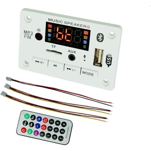 Hands-free MP3 Player Decoder Board 5V 12V Bluetooth 5.0 Car FM Radio Module Support FM TF USB AUX Recorders