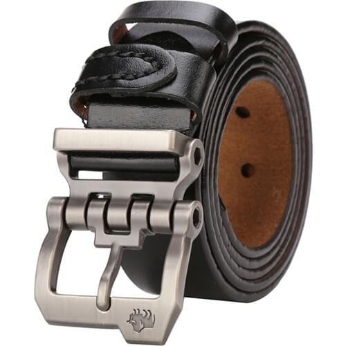 Bison Denim Belt Men 'S Zipper Leather Italian Black